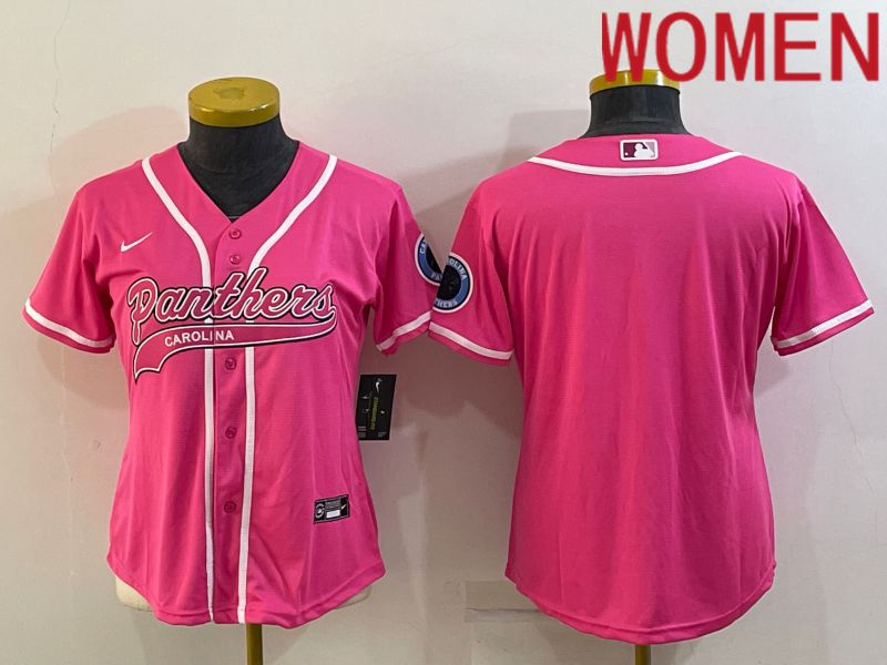 Women Carolina Panthers Blank Pink 2022 Nike Co branded NFL Jersey